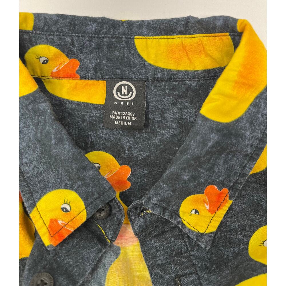 Neff Rubber Ducky Button-Up Men's shirt size Medium - Picture 3 of 7